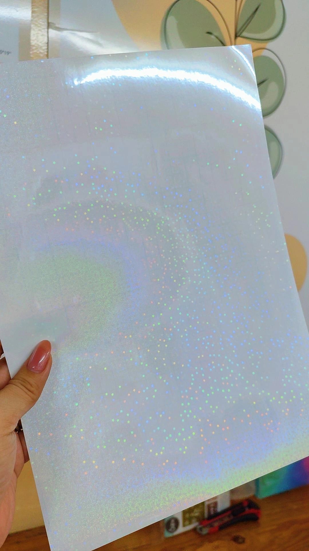 LAMINADO HOLOGRÁFICO A4 PAQ 10 UNDS