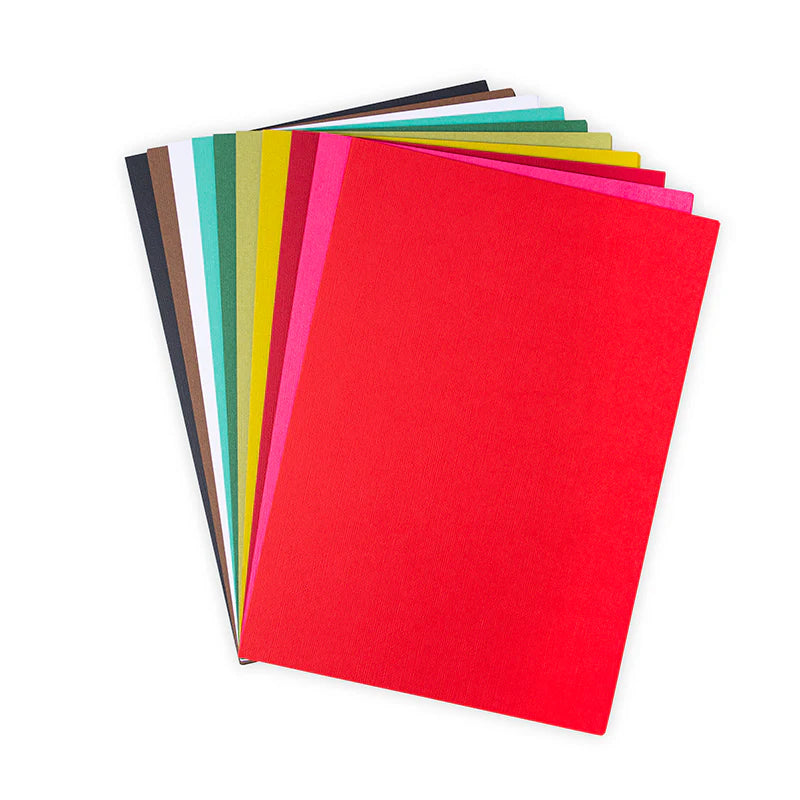 663783 SIZZIX SURFACEZ A4, 10 FESTIVE COLORS, 60HJ