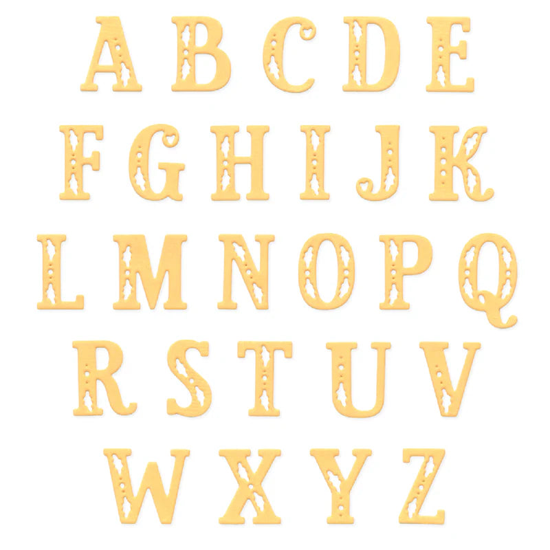 667114 SIZZIX THINLITS DIE SET 26PK FOLK ALPHABET BY CATHERINE POOLER