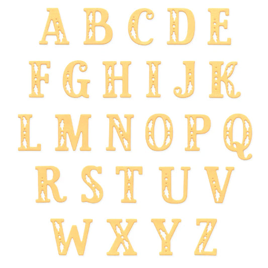 667114 SIZZIX THINLITS DIE SET 26PK FOLK ALPHABET BY CATHERINE POOLER