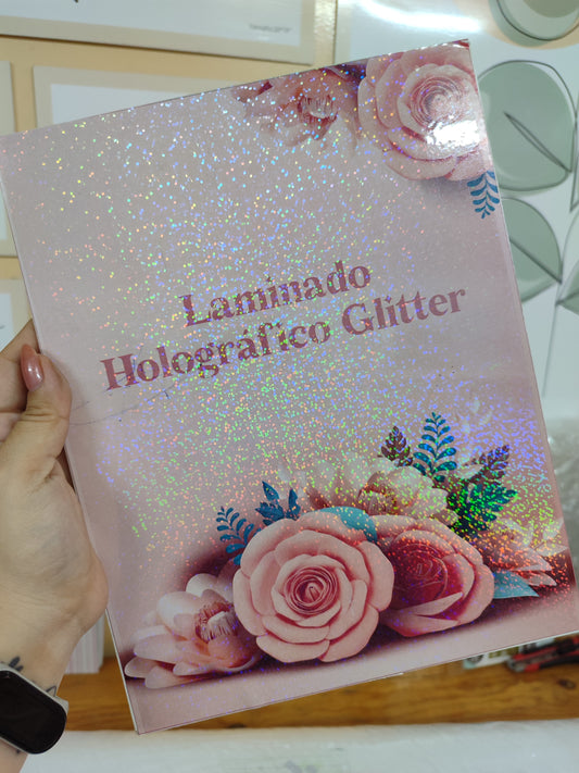 LAMINADO HOLOGRÁFICO A4 PAQ 10 UNDS