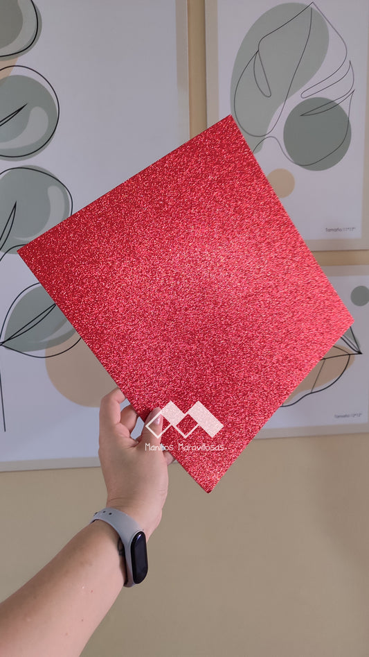 CARTULINA GLITTER 12X12"