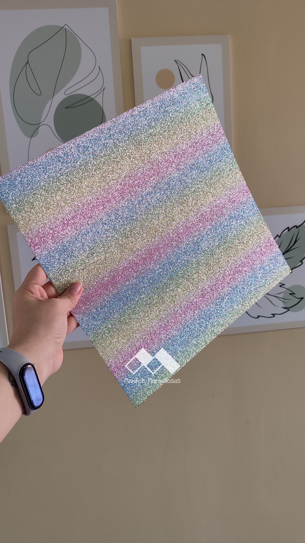 CARTULINA GLITTER 12X12"